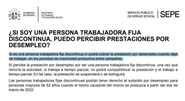 Sombras del paro de mayo y el truco de los "indefinidos discontinuos"